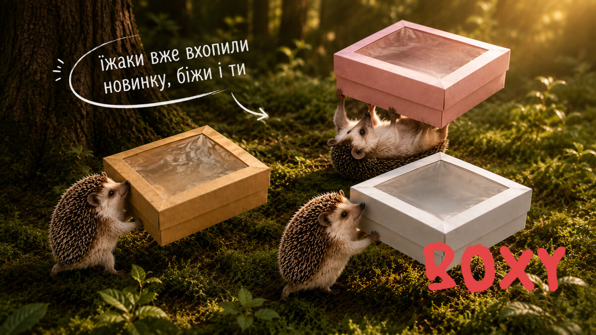 Міцні короби з віконцем